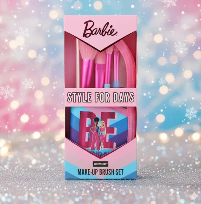 Mattel Barbie Caseta Cadou 5Pcs Make-Up Pink Dreams Sence